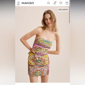 MANGO Baroque print dress NWT